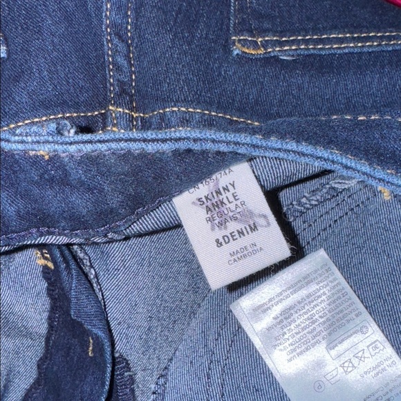 Dark Blue Denim Jeans skinny ankle regular waist - Picture 2 of 2